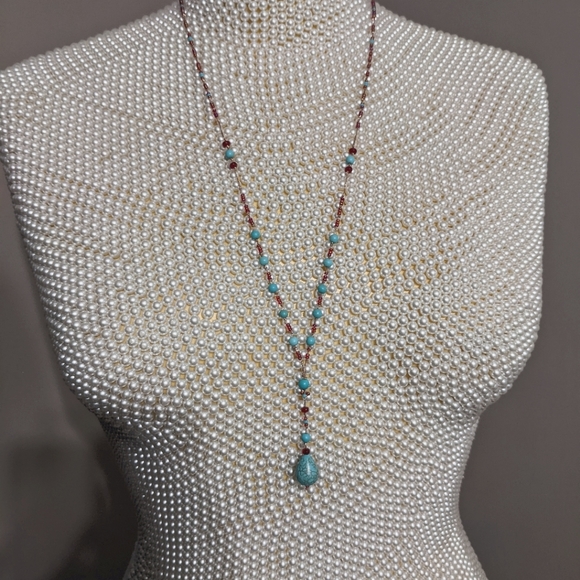 Hand beaded artisan necklace - Picture 1 of 2